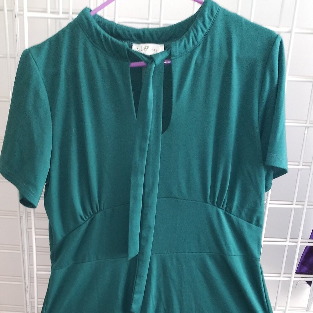 Green a line Dress